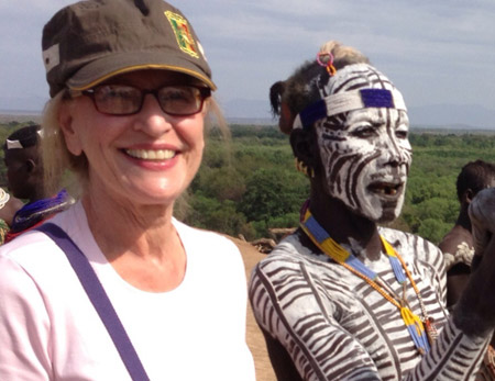 Phyllis Stoller in Ethiopia. Travel Advice for women going to Africa.