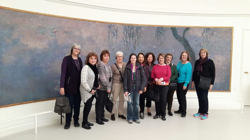 Women holiday travel with The Women's Travel Group to Paris to see Monet's waterlilies.