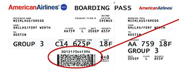 sample ticket number from American Airlines site