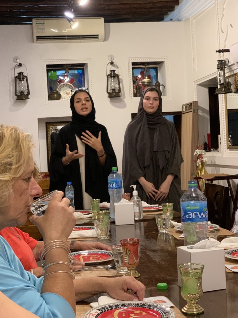 Speakers at our dinner in Dubai with Arab women